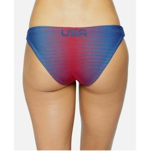 Hurley Team USA Phantom Moderate Coverage Surf Bottom - Red/Blue